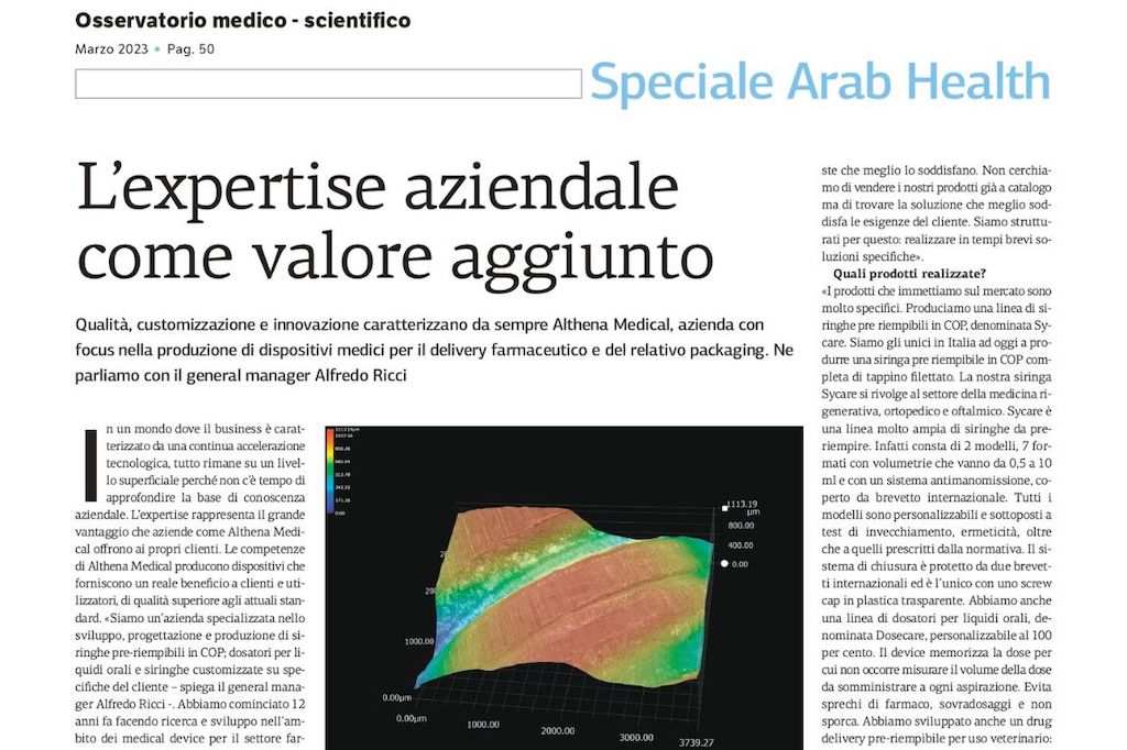 Althena Medical su Osservatorio medico-scientifico | Althena Medical